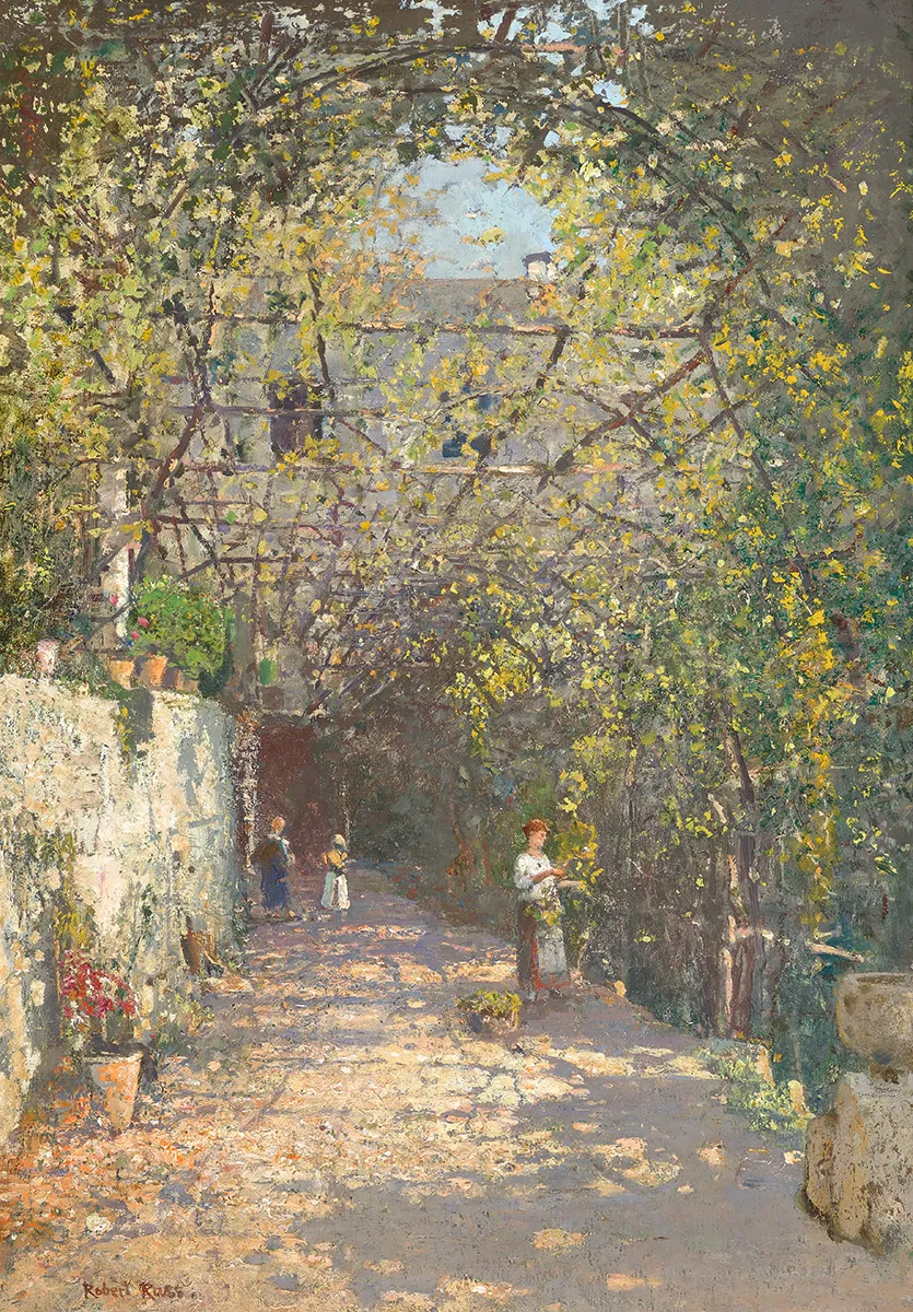 Robert Russ, Laubengang Meran, um 1900 (© Südtiroler Kulturinstitut, Foto Johannes Plattner)